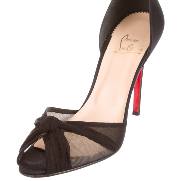 Christian Louboutin Shoes - Christian Louboutin Silk d'Orsay Pumps Heels